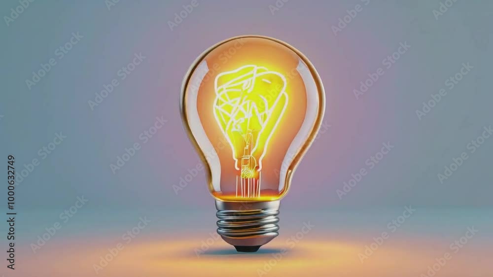 A light bulb featuring a fist design, symbolizing power and creativity. A light bulb featuring a fist design, symbolizing power and creativity.