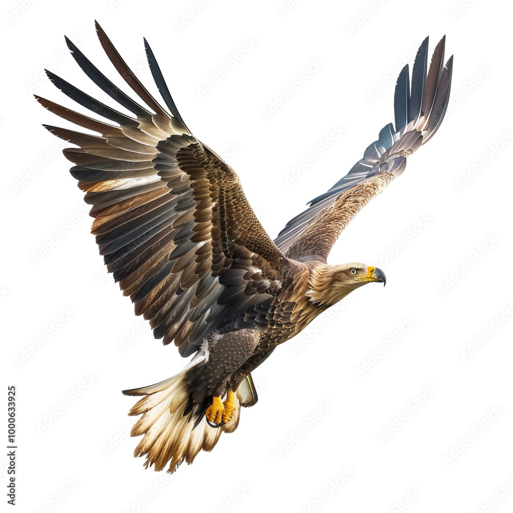 Obraz premium Wild Freedom Embodied in a Soaring Eagle Isolated on Transparent Background
