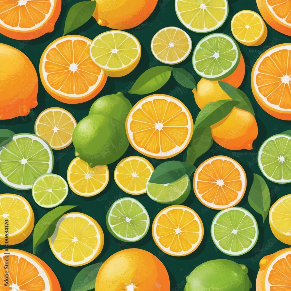 citrus seamless background