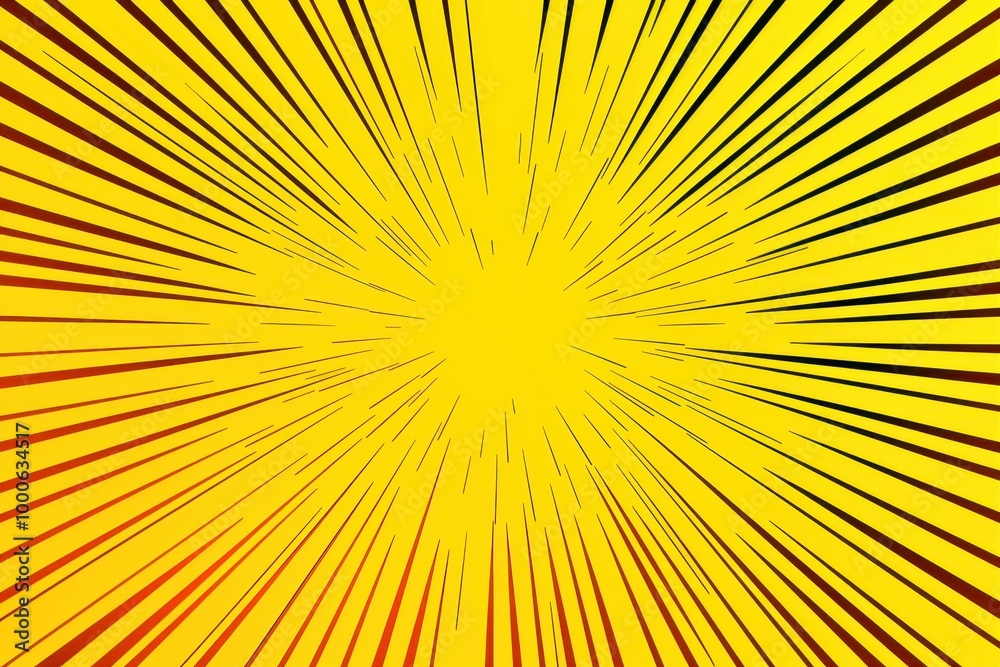 Fototapeta premium Vibrant Abstract Comic Lines, Energetic sunray patterns, Dynamic frames for titles, Explosive textures, Motion-filled rectangles, Engaging vector illustration backdrop