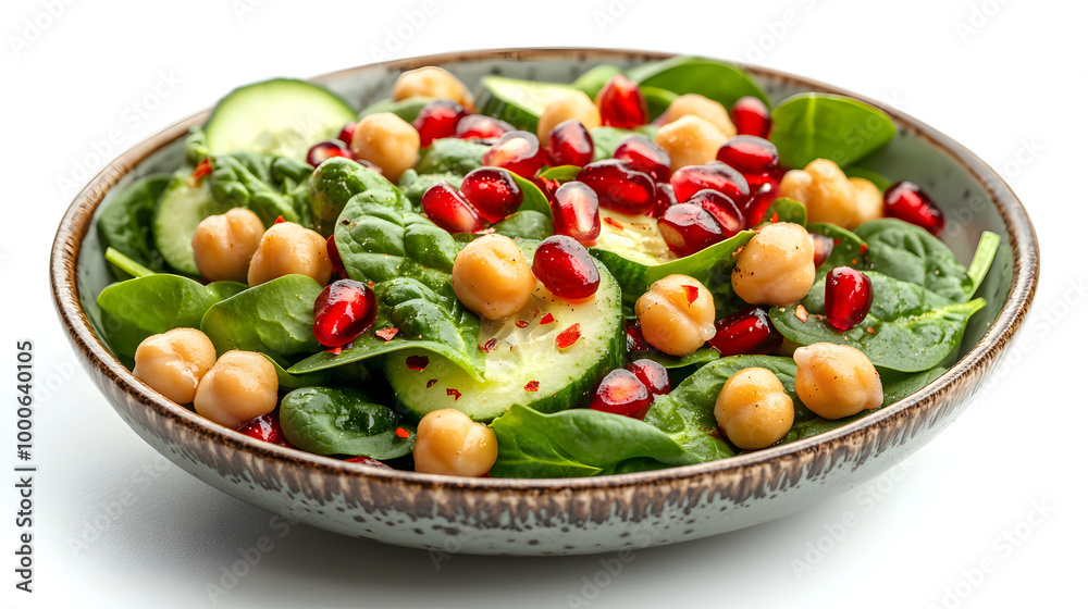 Fresh Vegan Spinach Chickpea Salad with Cucumber Fresh Vegan Spinach Chickpea Salad with Cucumber