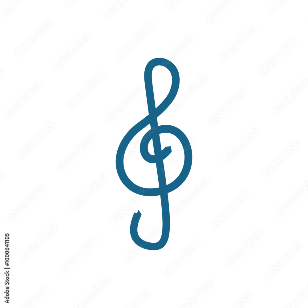 Treble clef icon isolated on white background. Music icon that can be used in multimedia designs. Music icon and symbol. Can be edited in eps10 format Treble clef icon isolated on white background. Music icon that can be used in multimedia designs. Music icon and symbol. Can be edited in eps10 format