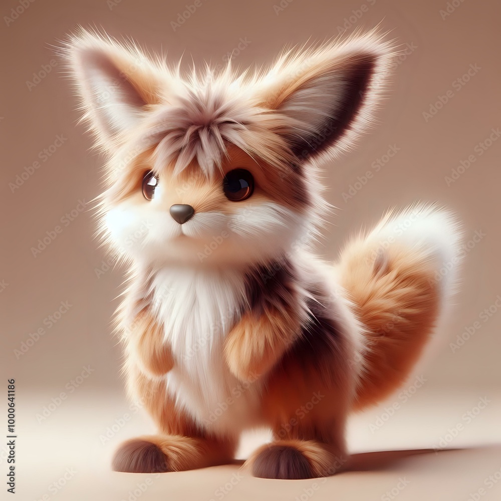 Enchanting Fluffy Fennec Fox Illustration Enchanting Fluffy Fennec Fox Illustration