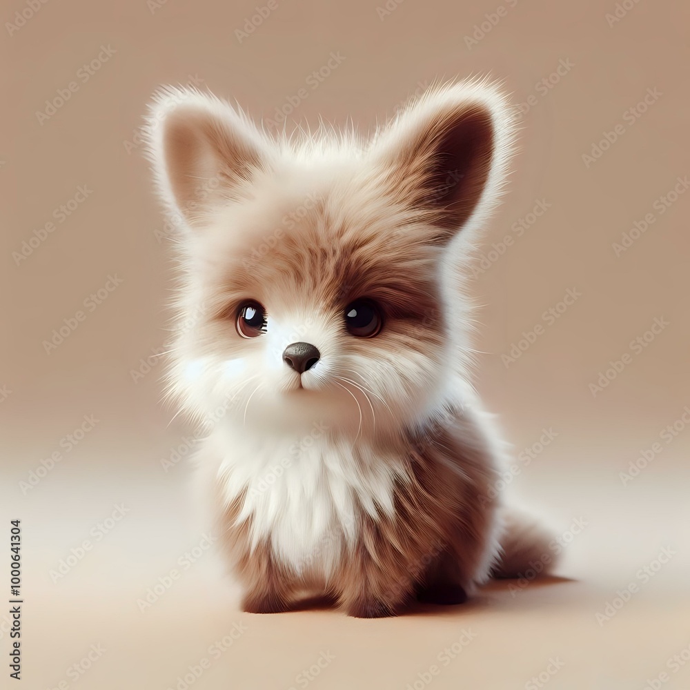 Enchanting Fluffy Fennec Fox Illustration Enchanting Fluffy Fennec Fox Illustration
