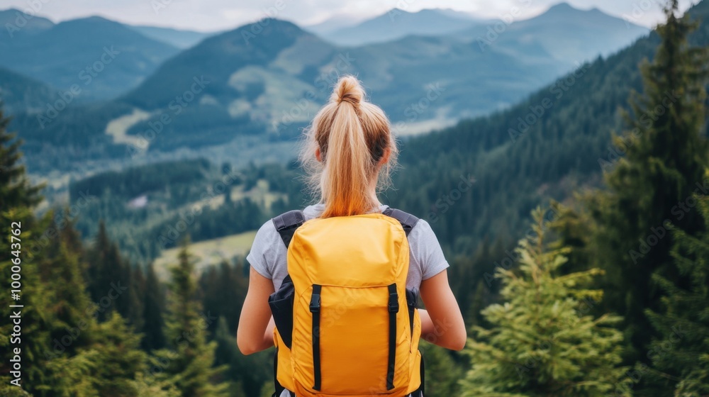 Scenic Mountain Hike in Serene Forest Landscape Scenic Mountain Hike in Serene Forest Landscape