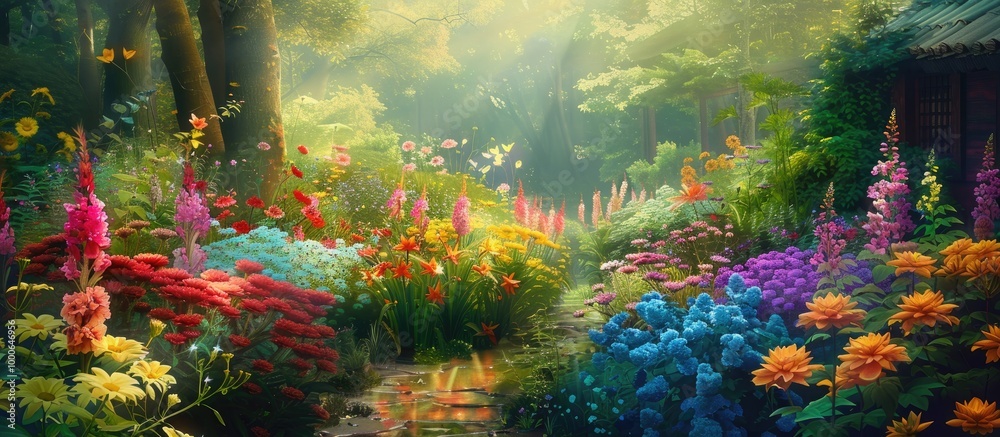 Fototapeta premium Flower Garden Beautiful