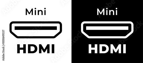 Understanding the mini HDMI connector on devices with contrasting backgrounds for clarity