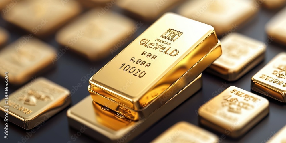 Gold Bars Precious Metal Financial Investment Wealth Luxury Stacked Gold Gold Bars Precious Metal Financial Investment Wealth Luxury Stacked Gold