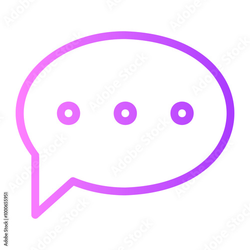 speech bubble gradient icon
