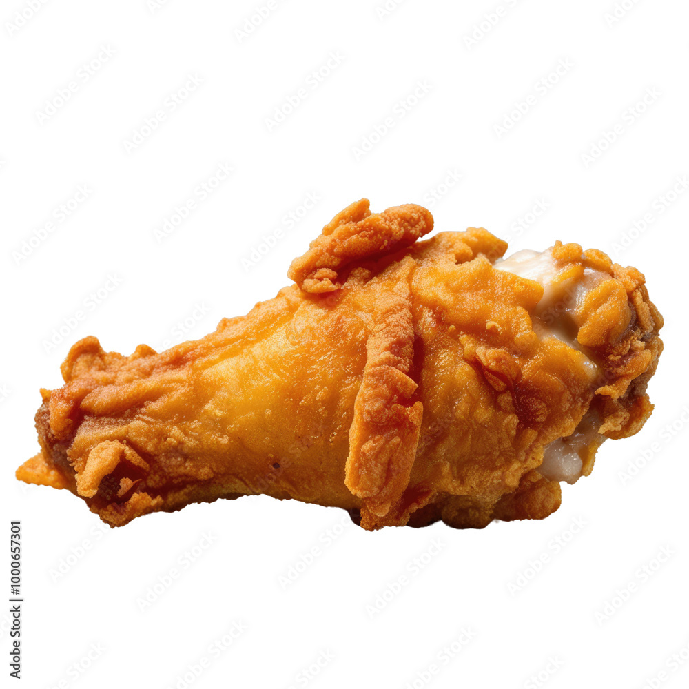 crispy fried chicken on white background crispy fried chicken on white background
