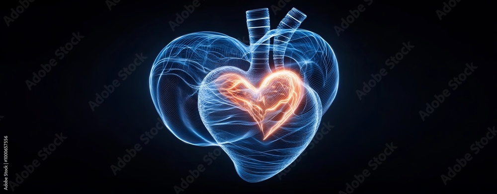 Heart Transforming Into Sound Waves Visual Concept Heart Transforming Into Sound Waves Visual Concept