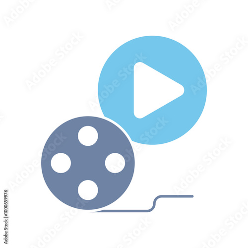 film concept line icon. Simple element illustration. film concept outline symbol design.