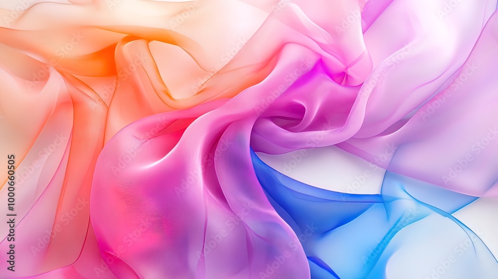 Fototapeta premium Abstract Colorful Fabric Swirls