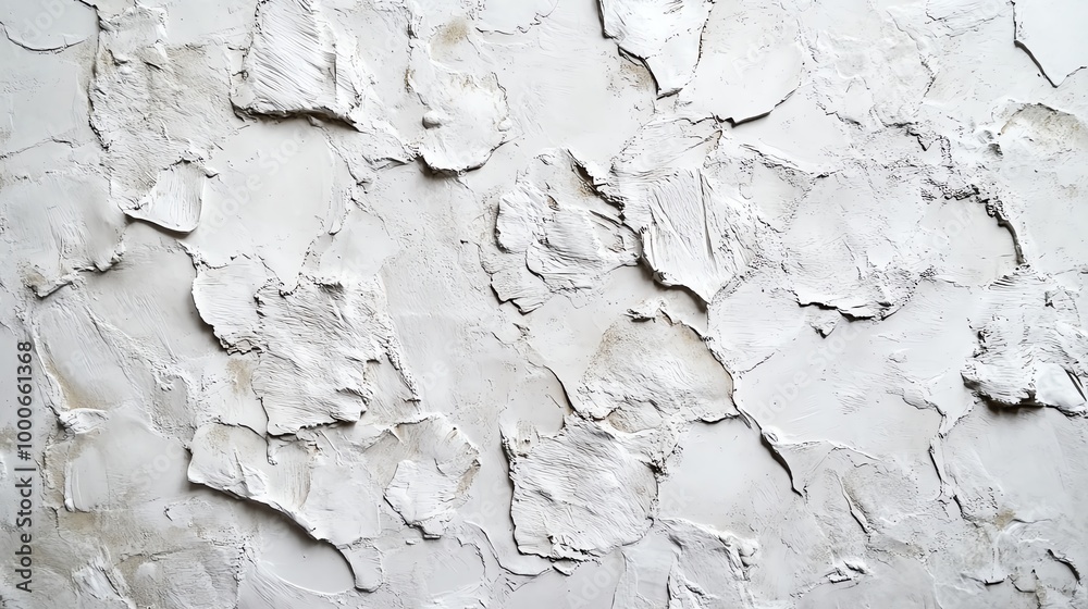 Textured white wall surface with peeled plaster, perfect for background use in design and art projects. Textured white wall surface with peeled plaster, perfect for background use in design and art projects.