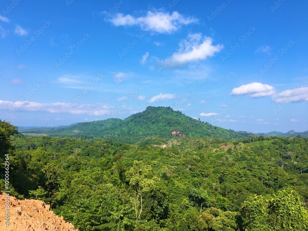 Obraz premium Meratus Borneo rainforest landscape