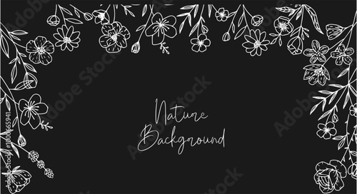 Botanical floral mockup illustration