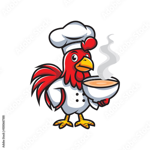 LOGO DESIGN MASCOT CHEF CHICKEN CUTE