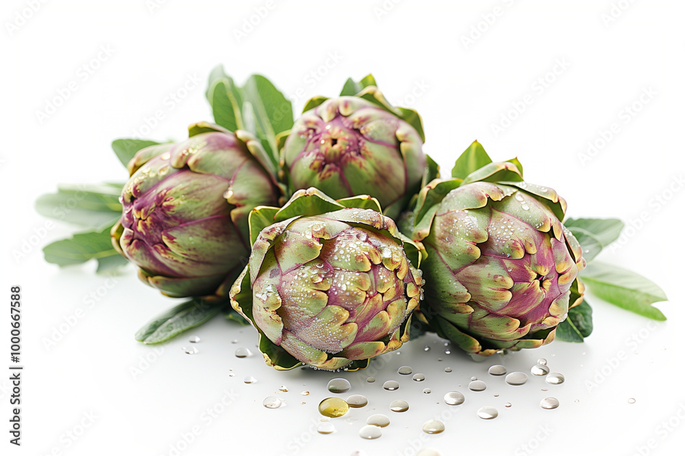 Obraz premium Products for healthcare, healthcare concept - artichoke medicine. Artichoke Extract. Ai 