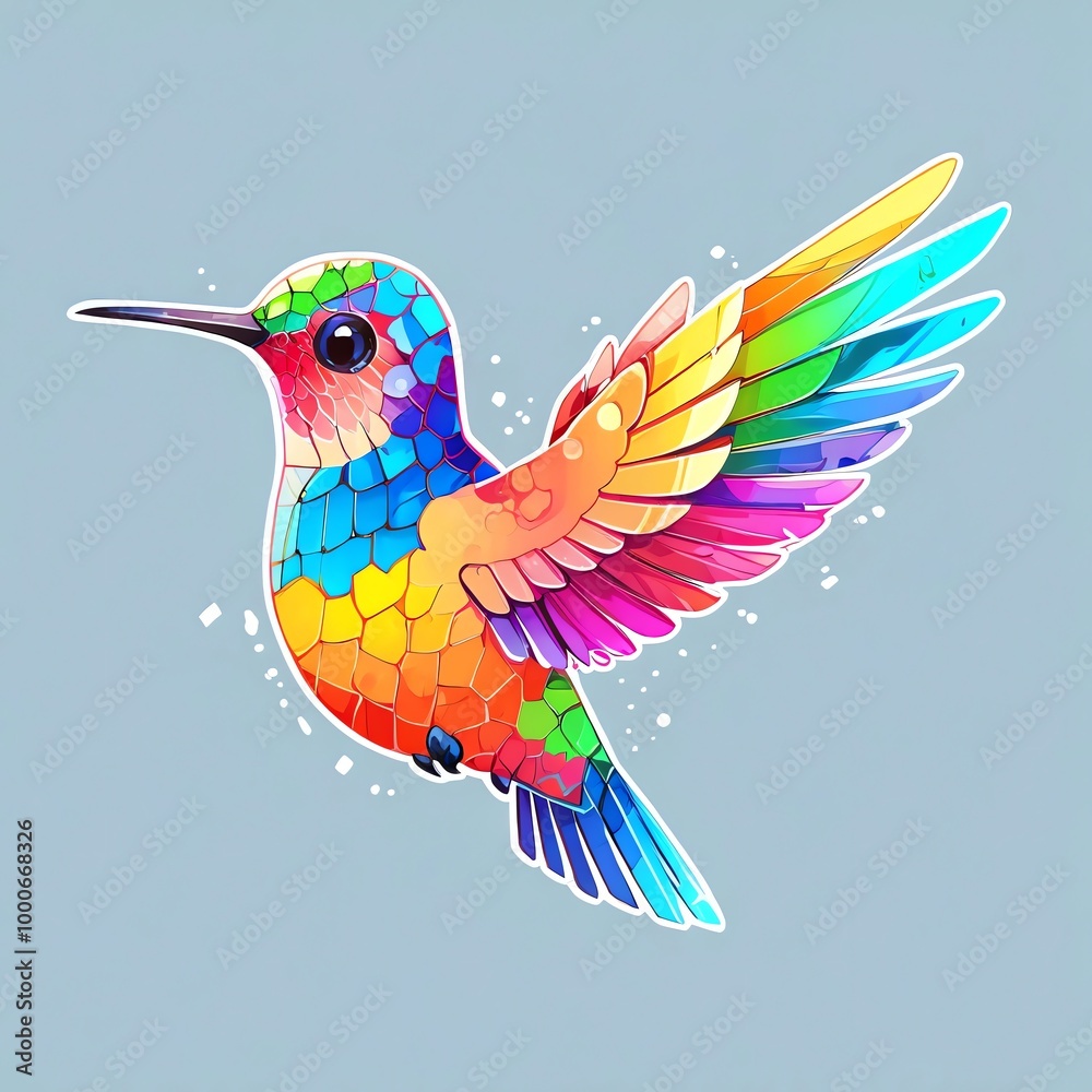 Obraz premium Colorful Hummingbird
