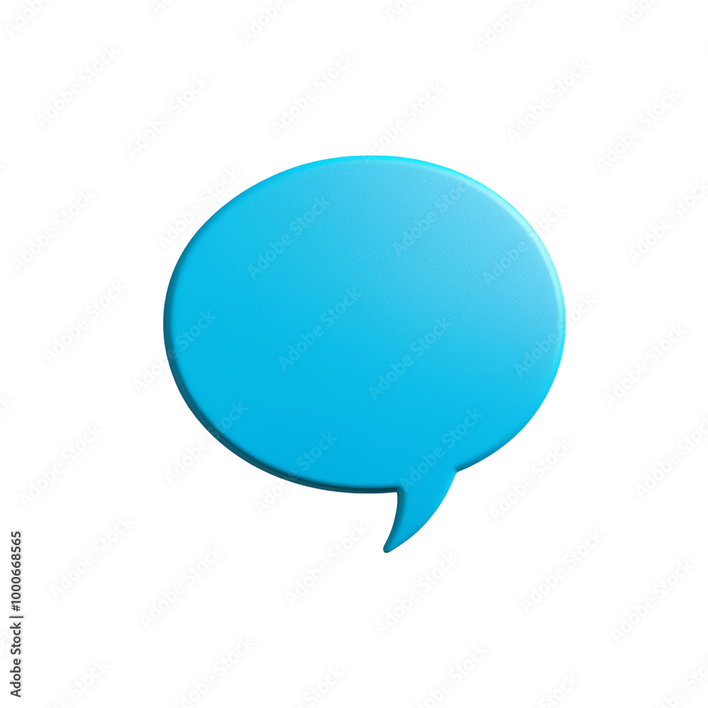 Blue speech bubble icon isolated on white background. Simple graphic illustration for communication, chatting, and message concepts. Blue speech bubble icon isolated on white background. Simple graphic illustration for communication, chatting, and message concepts.