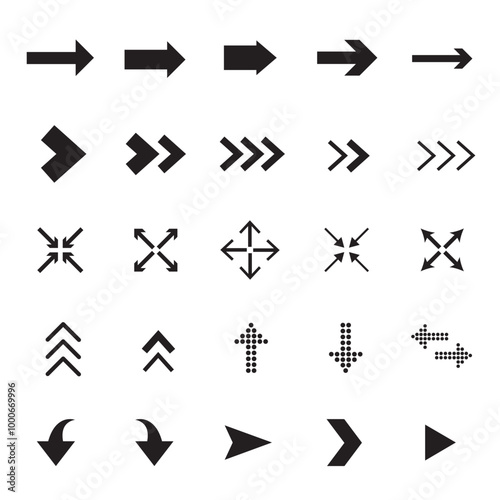 Arrow icons set. Arrow collection. Simple arrow big set. Vector illustration