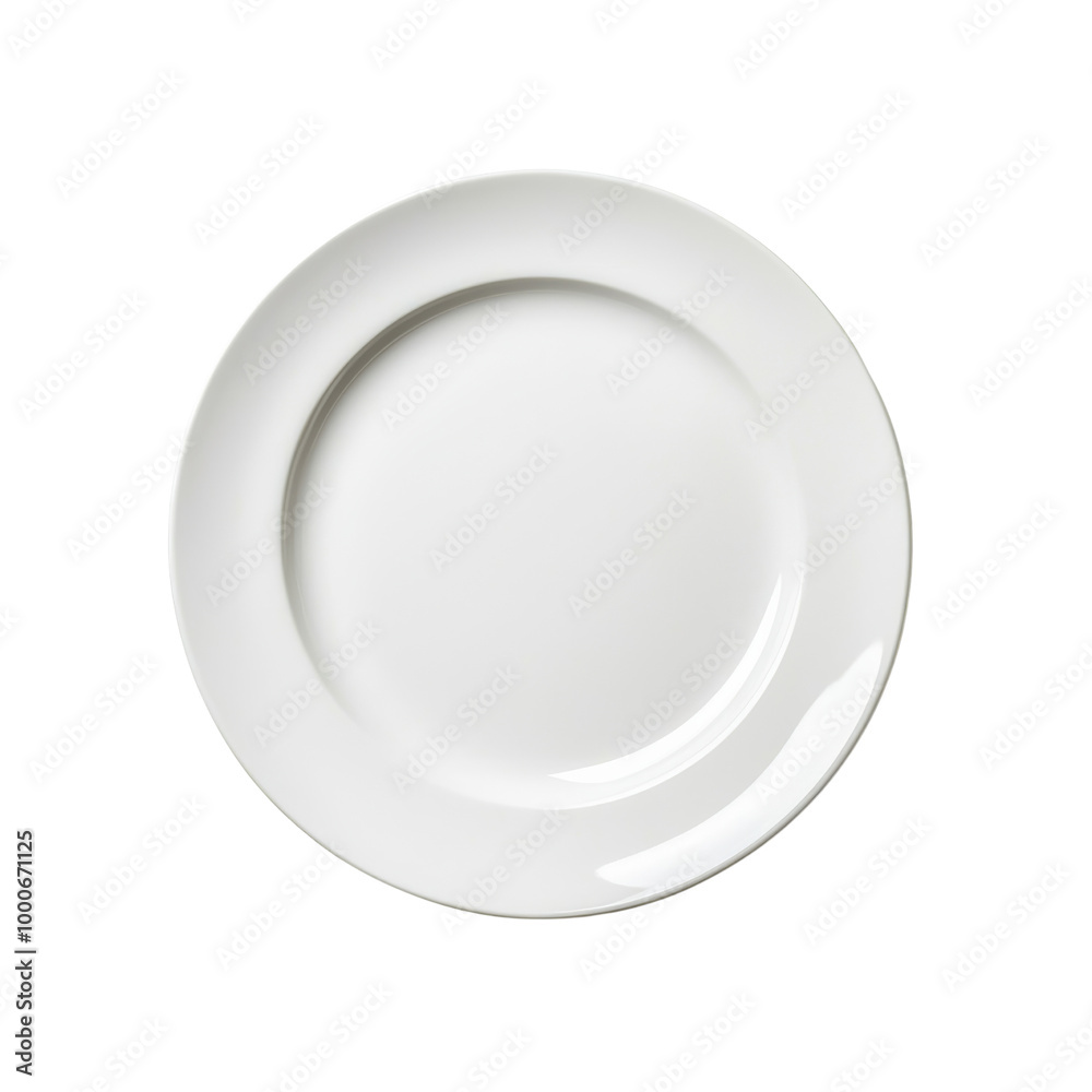 A clean, empty white ceramic plate on a white background. Perfect for culinary presentations and food photography. A clean, empty white ceramic plate on a white background. Perfect for culinary presentations and food photography.