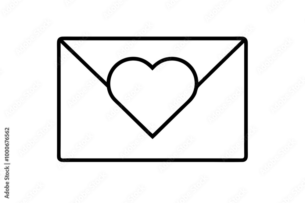love letter vector icon design