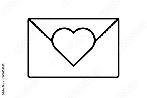 love letter vector icon design