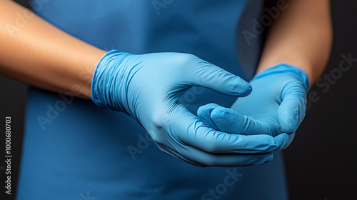 gloved hand extends towards a digital interface, featuring medical icons. The image symbolizes healthcare, technology integration, and the crucial role of medical professionals in patient care and inn