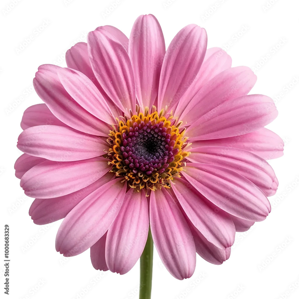 Pink gerber daisy isolated on white and transparent background Pink gerber daisy isolated on white and transparent background