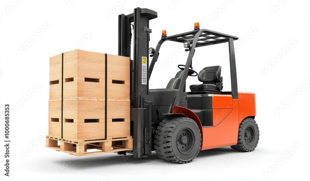 forklift on white background forklift on white background