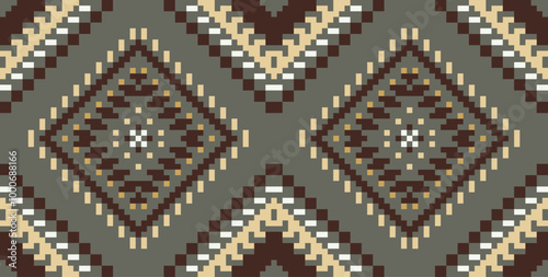 Ethnic Pattern Geometric Pattern Wallpaperfolk Embroidery, Aztec Geometric Ornament Print. Design for Carpet, Wallpaper, Clothing, Wrapping, Fabric