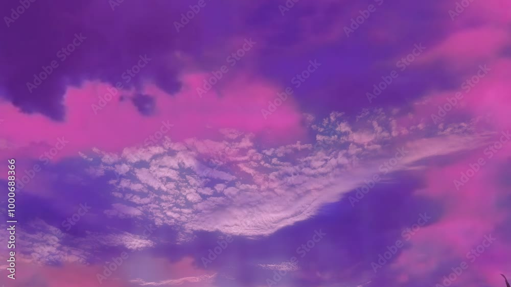 A mesmerizing animation of a purple and pink cloud with lightning flashing through, creating a captivating and dreamy visual effect against the sky in 4K resolution A mesmerizing animation of a purple and pink cloud with lightning flashing through, creating a captivating and dreamy visual effect against the sky in 4K resolution