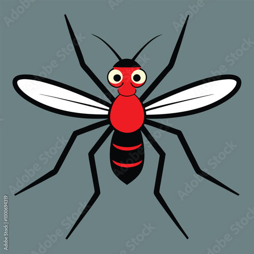 Solid color Mosquito animal vector design