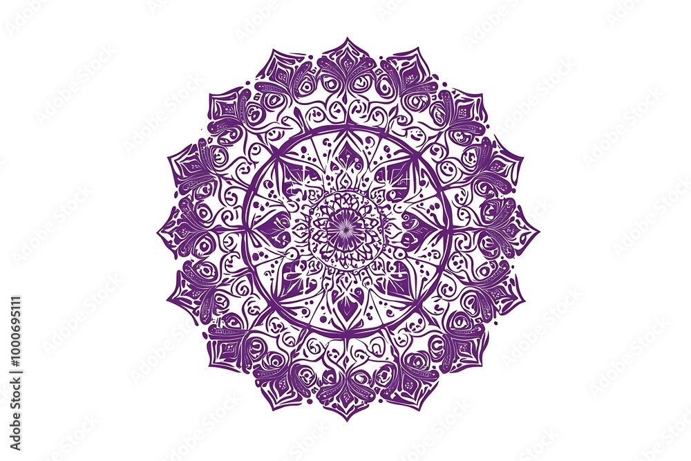 Indian floral paisley ornament. Ethnic Mandala flower print. Henna tattoo style. Festive colorful design element isolated Indian floral paisley ornament. Ethnic Mandala flower print. Henna tattoo style. Festive colorful design element isolated