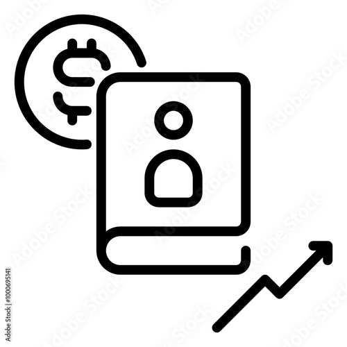 saving icon, Line icon style