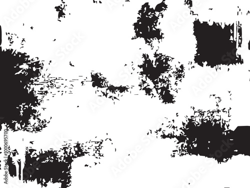 Rough black and white texture vector. Distressed overlay texture. Grunge background. Abstract textured effect. Vector Illustration. Black isolated