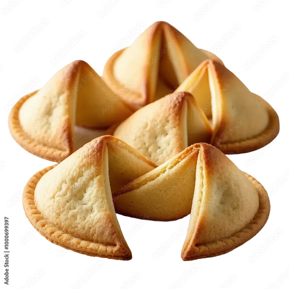 Fortune cookie isolated on white and transparent background