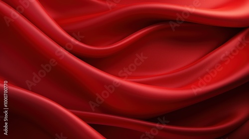 Elegant Red Silk Fabric Background Texture