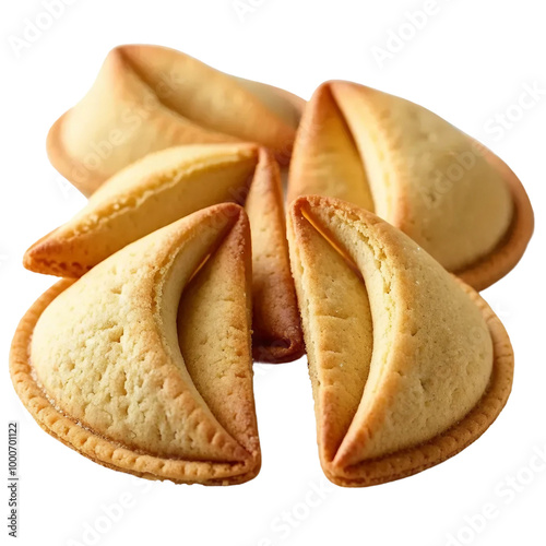 Fortune cookie isolated on white and transparent background