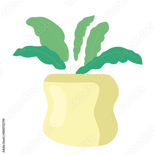 vector green plant flower pot