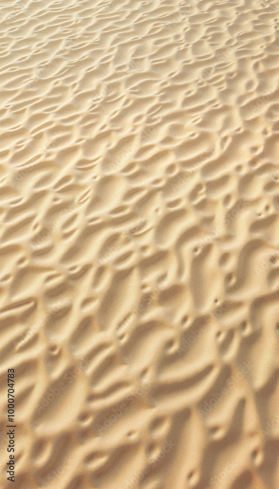 Desert sand texture with wavy patterns and gentle ripples under soft sunlight Desert sand texture with wavy patterns and gentle ripples under soft sunlight