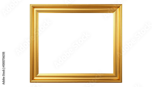 TRANSPARENT PNG ULTRA HD 8K Painting frame simple carved pinewood mahogany aluminum gold white wood square rectangular shape Smooth design delicate ornate carving against transparent background