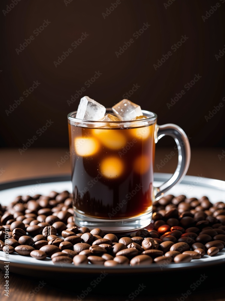 cup of coffee with rich foam, perfect for cafe promotions, menus, and morning routine concepts. cup of coffee with rich foam, perfect for cafe promotions, menus, and morning routine concepts.