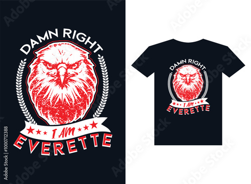 Damn Right i am vintage Tshirt design template.eps