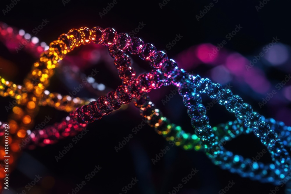 A colorful, abstract representation of a DNA strand, highlighting its twisting structure with vibrant hues against a dark background. A colorful, abstract representation of a DNA strand, highlighting its twisting structure with vibrant hues against a dark background.