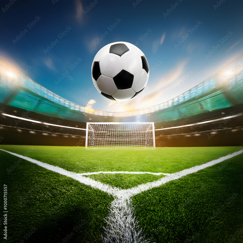 Obraz premium soccer ball on stadium