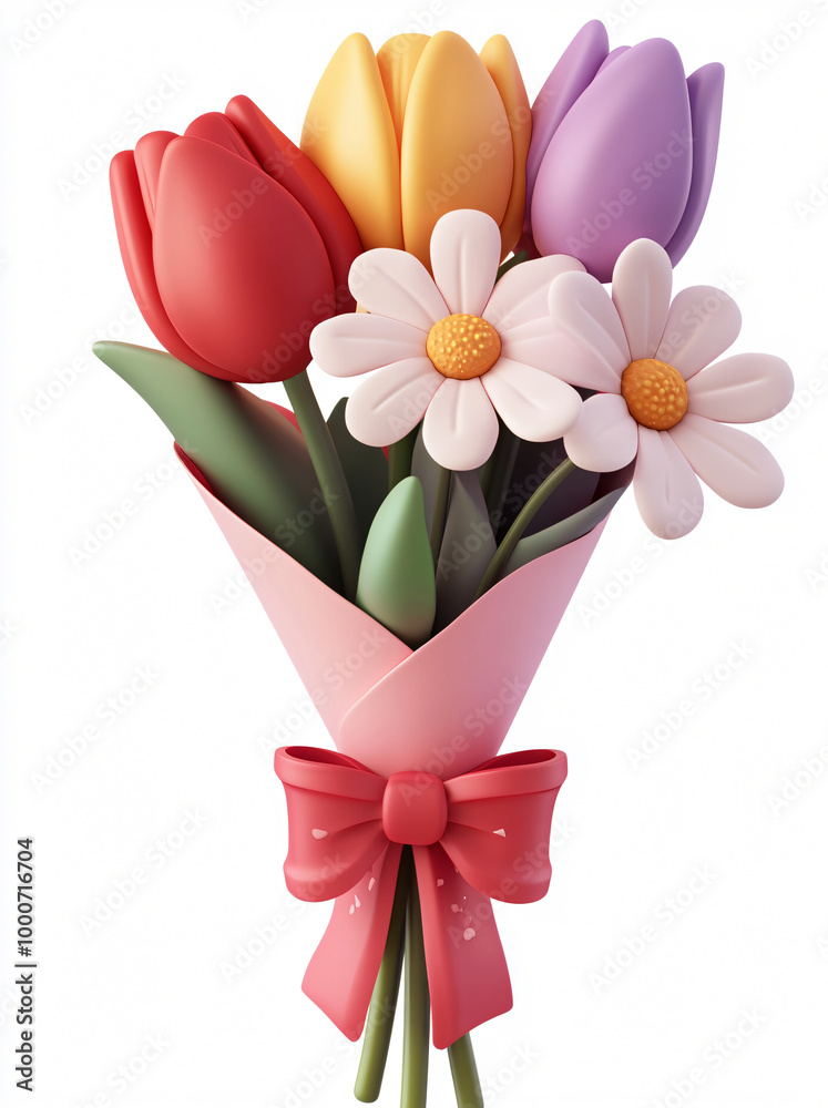 custom made wallpaper toronto digitalA bunch of 3D flowers isolated in the background