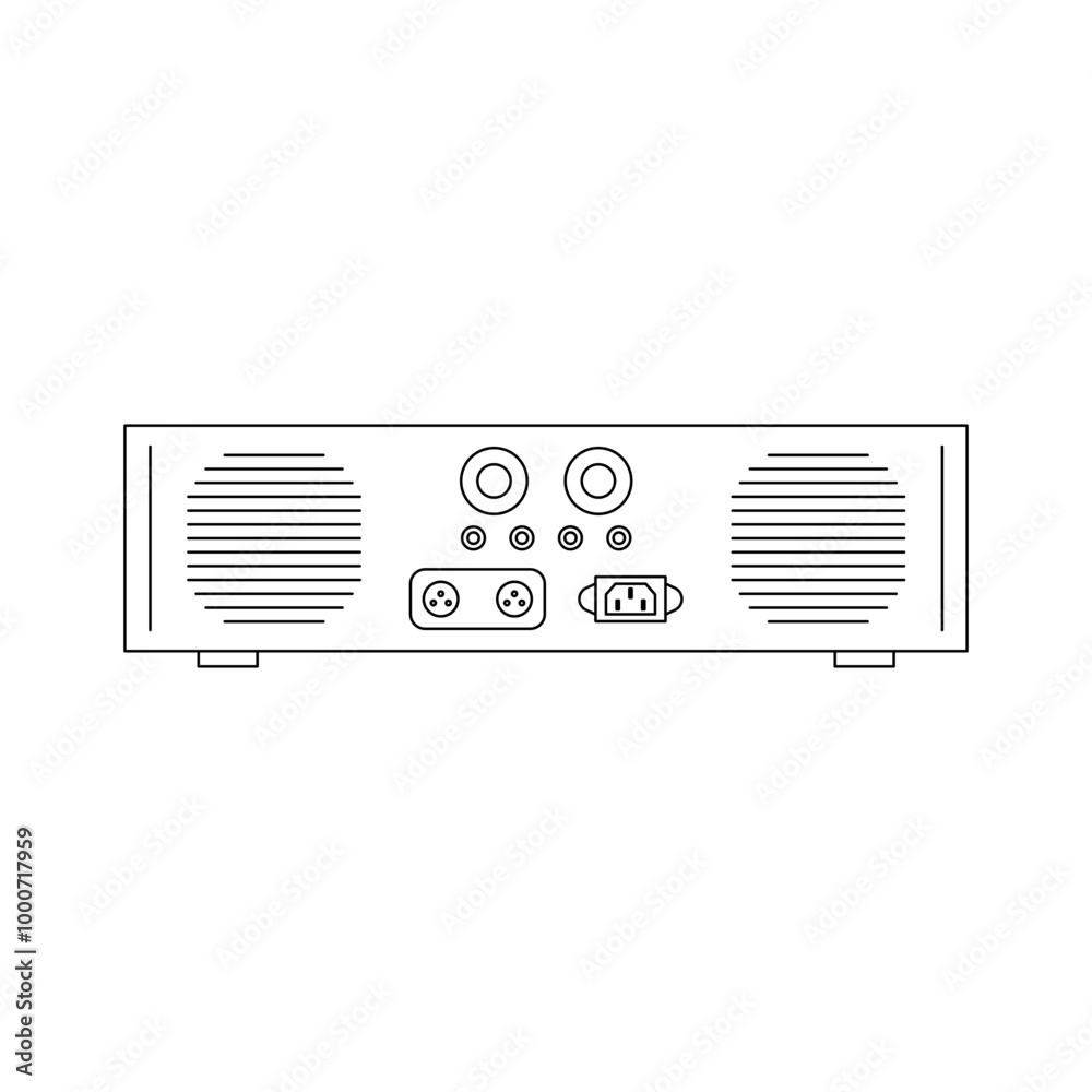 Icon Power amplifier box, rear panel of amplifier box Icons Icon Power amplifier box, rear panel of amplifier box Icons