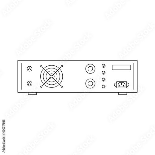 Icon Power amplifier box, rear panel of amplifier box Icons